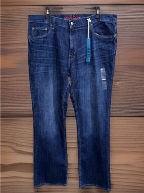NWT Red Camel Men's Dark Blue Boot Cut Stretch Jeans - 36x32